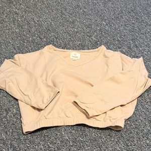 Aerie Long Sleeve Tee in Beige